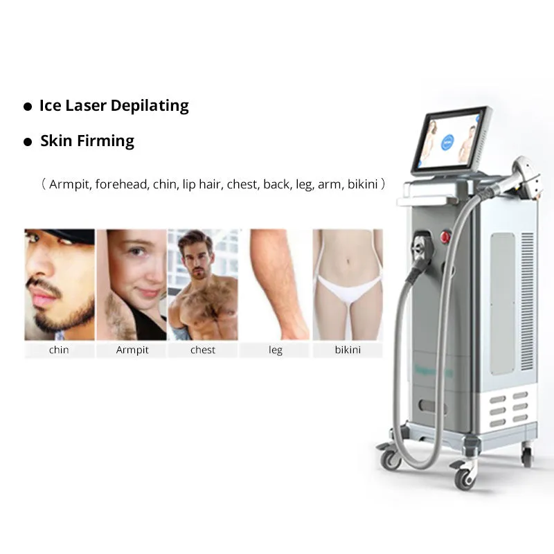 Pro 755/808/1064nm Diode Laser Painless Permanent Body Face Hair Removal Device