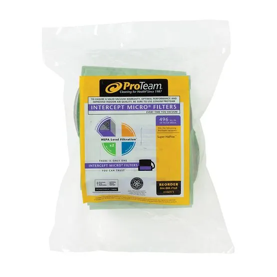 ProTeam Intercept Micro Filter Bag, Closed Collar, Fits Super HalfVac Pro (10 pk.) #106973