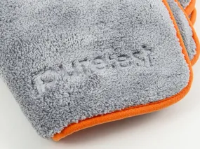 PURE:EST | Microfiber Polishing Towel with Edge 16"x16" Grey/Orange