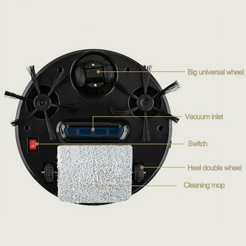 Robot Vacuum Cleaner Auto Cleaning Microfiber Mop Floor Sweeper