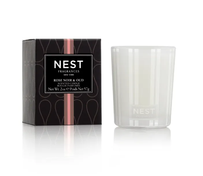 Rose Noir & Oud Votive Candle by Nest