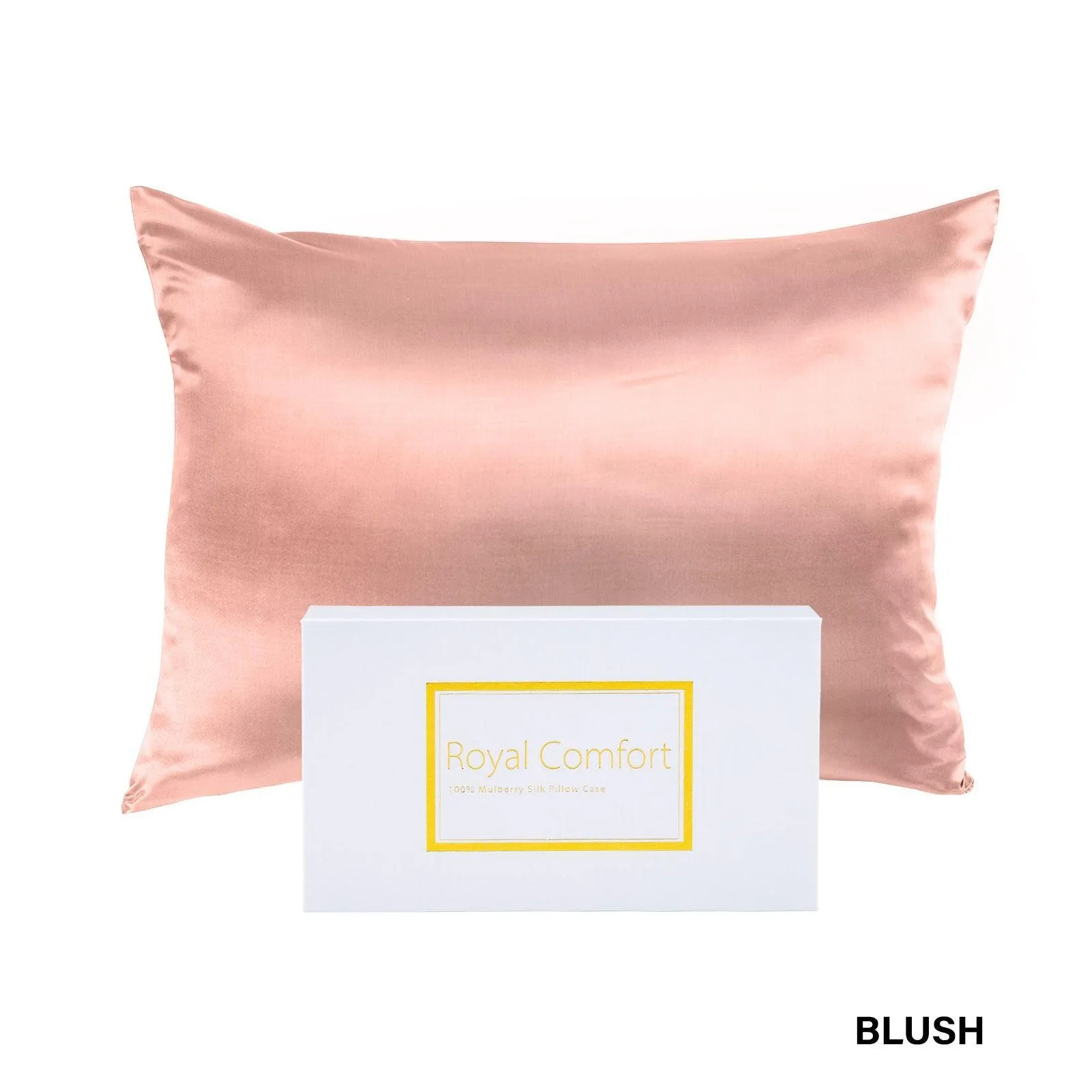 Royal Comfort Pure Silk Pillow Case 100% Mulberry Silk Hypoallergenic Pillowcase - Blush