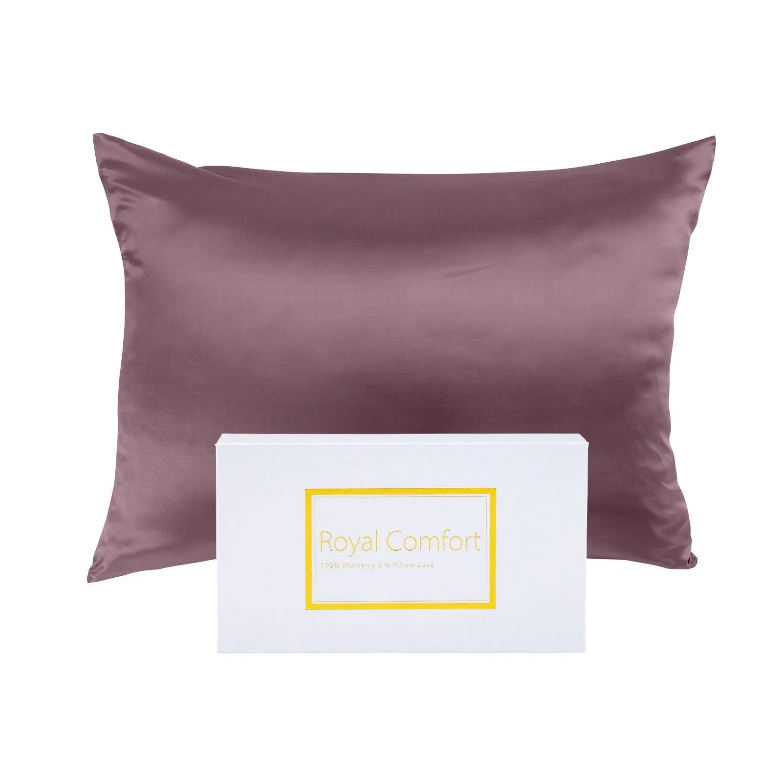 Royal Comfort Pure Silk Pillow Case 100% Mulberry Silk Hypoallergenic Pillowcase - Malaga Wine