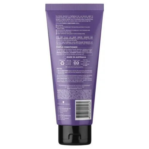 Schwarzkopf Extra Care Blonde Anti-Yellow Toning Purple Shampoo 250mL