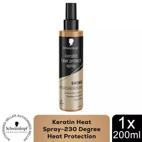 Schwarzkopf Styling Keratin Heat Protection Hair Spray, 200ml Frizz Control