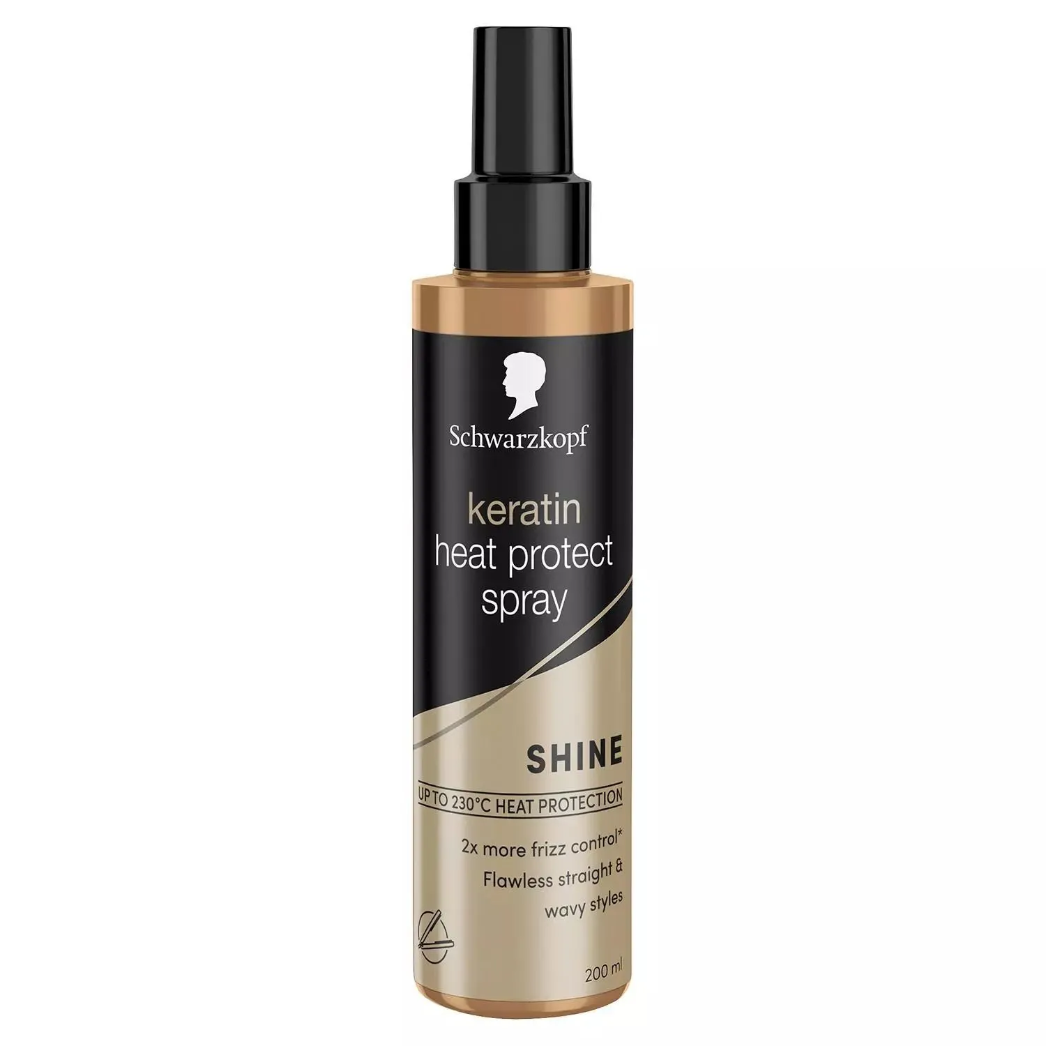 Schwarzkopf Styling Keratin Heat Protection Hair Spray, 200ml Frizz Control