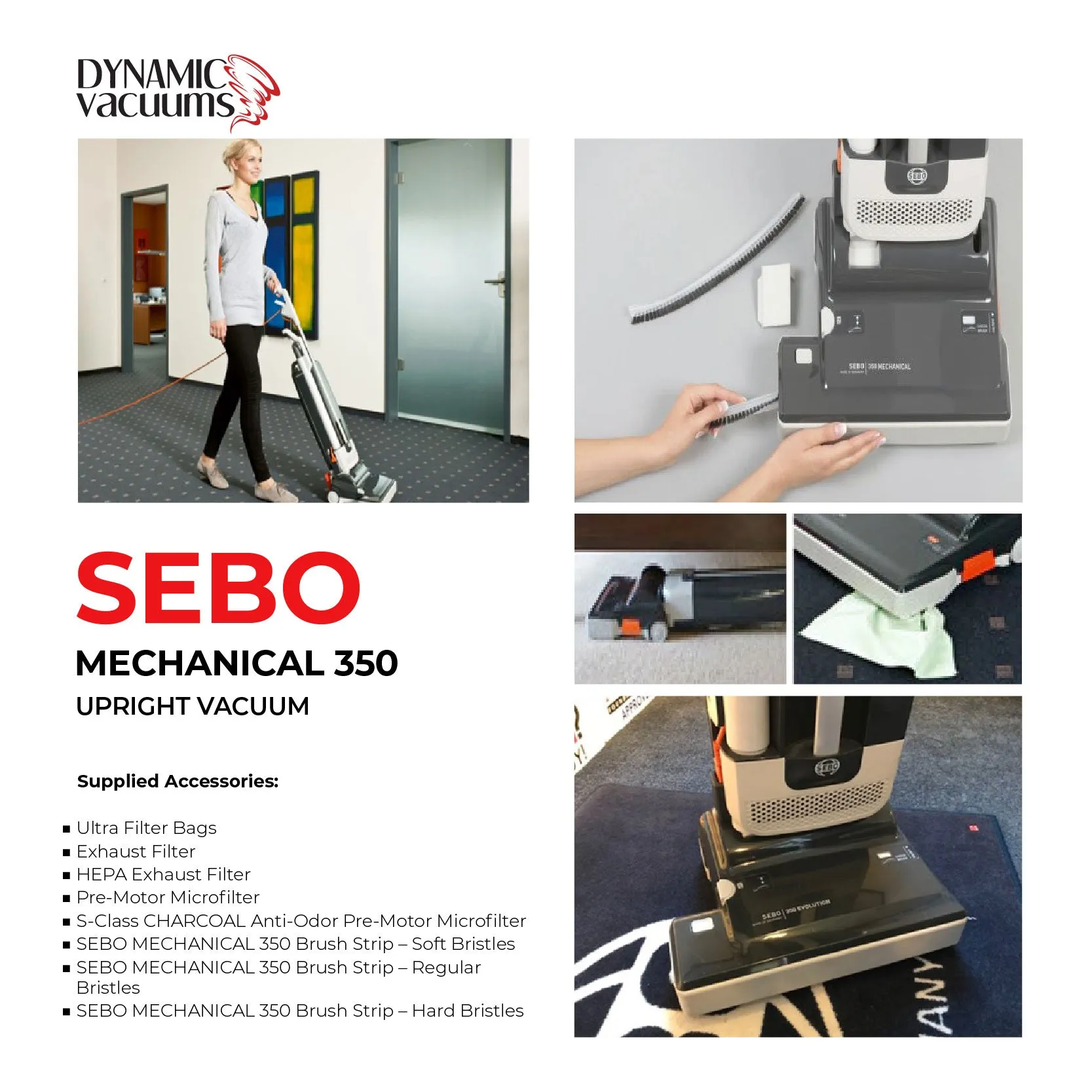 Sebo Mechanical 350 Upright Vacuum