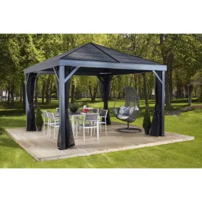 Sojag Gazebo  South Beach 12x12 Aluminum Gazebo - Light Grey