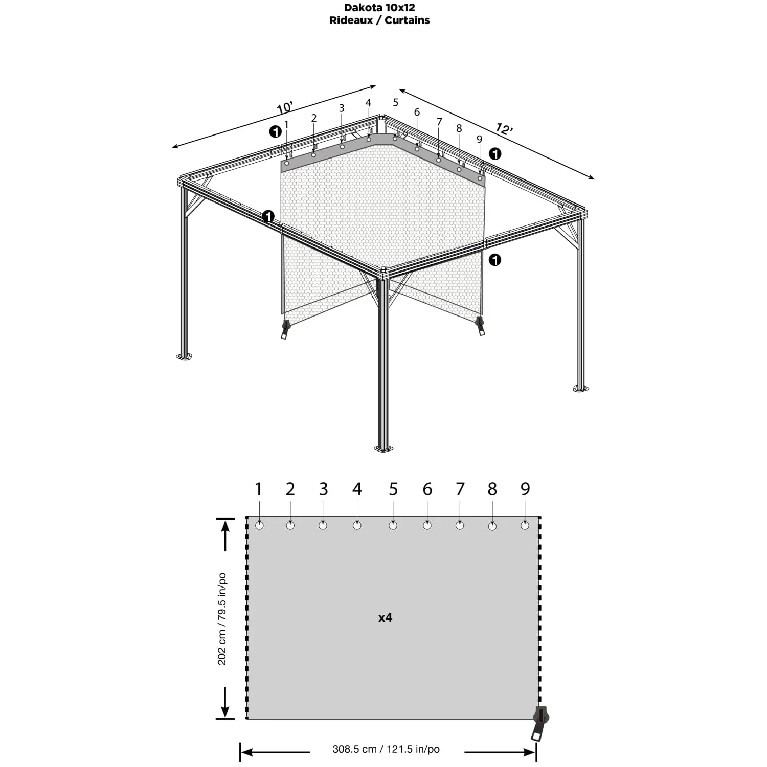 Sojag | Verona Hardtop Gazebo 10' x 12' PC 6mm Roof #77