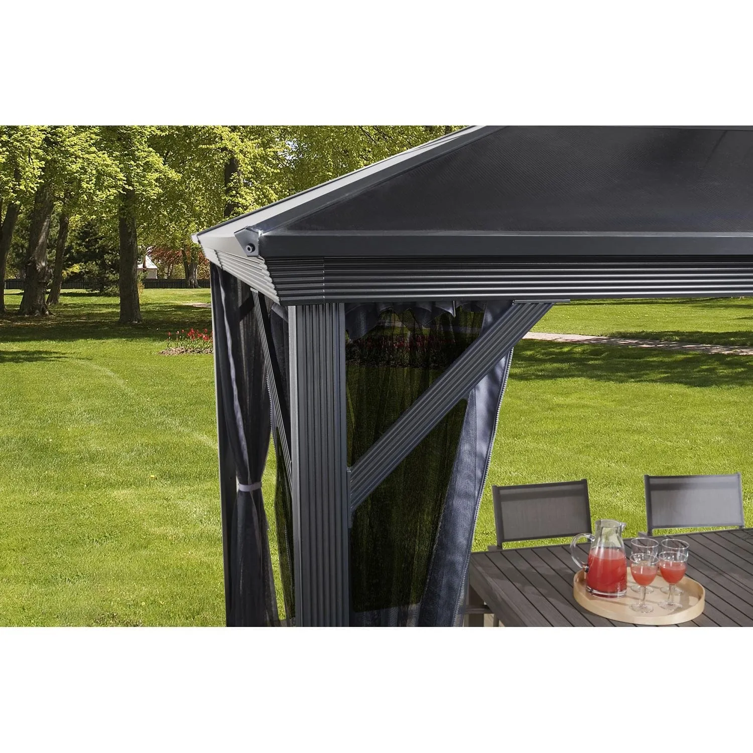 Sojag | Verona Hardtop Gazebo 10' x 12' PC 6mm Roof #77