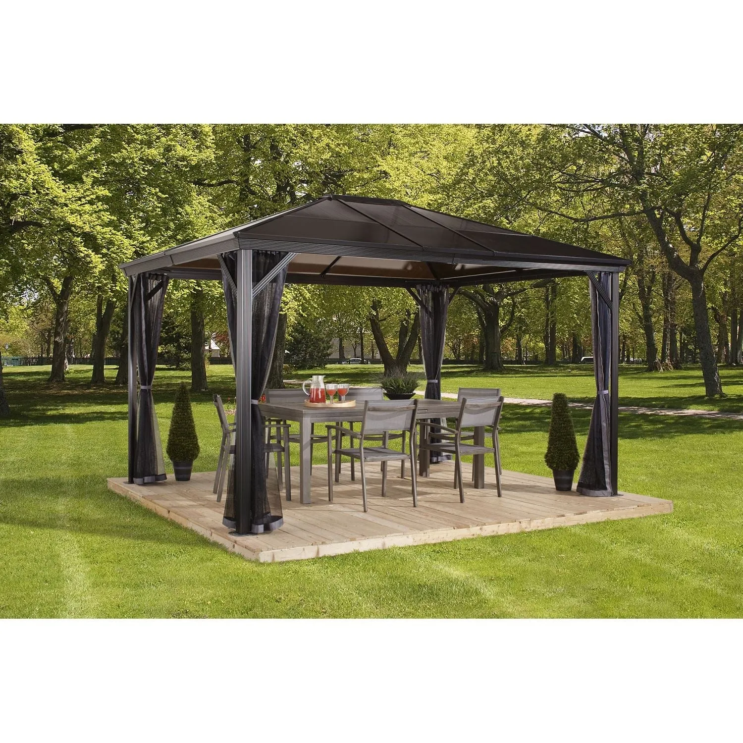 Sojag | Verona Hardtop Gazebo 10' x 12' PC 6mm Roof #77