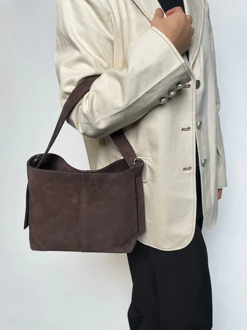 Suede Fraya Small Bag - Brown