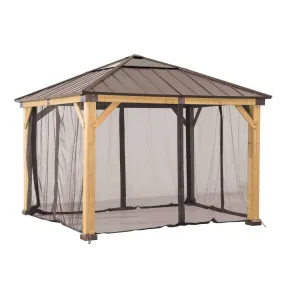 SUNJOY Replacement Mosquito Netting for 11 ft. ×11 ft. Wood-Framed Gazebos