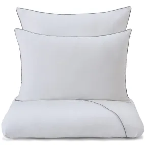 Tercia Pillowcase [White/Charcoal]