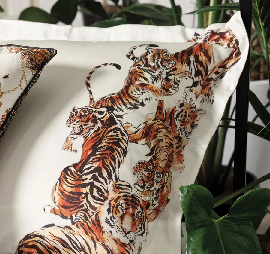 Tiger Trap European Pillowcase White