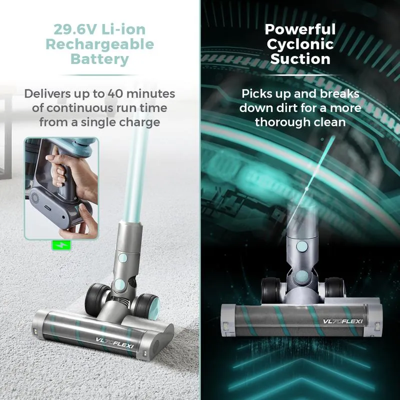 Tower Cordless Vacuum Cleaner Flexi 3-in-1 VL70 - Turquoise