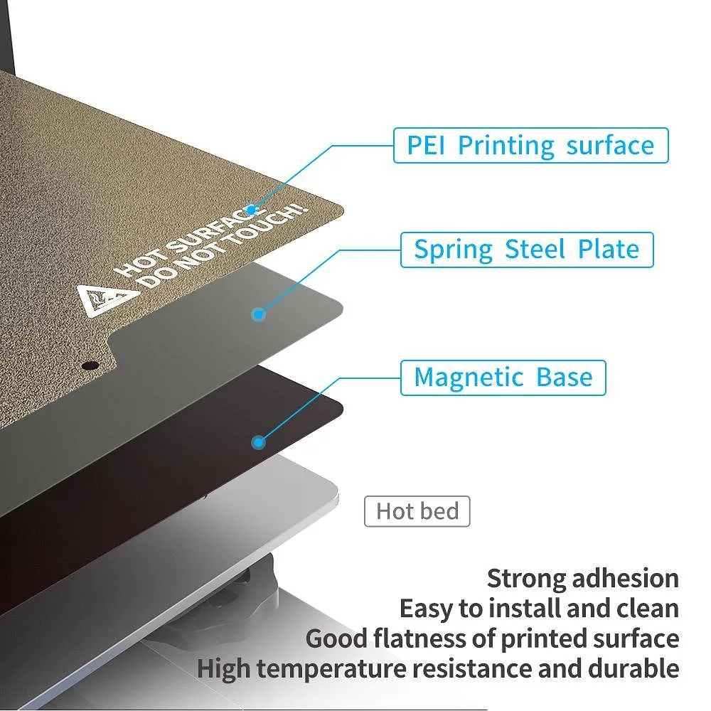 Tronxy 3D Printer Double Sided Textured PEI Magnetic Build Plate 800mm