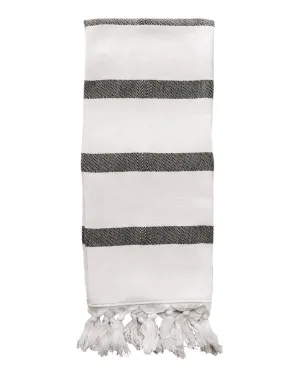 Turkish Cotton   Bamboo Hand Towel - Single Stripe