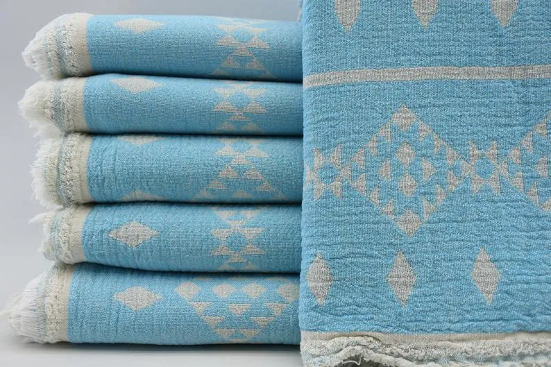 Turquoise Delight Series - 100% Cotton Towels