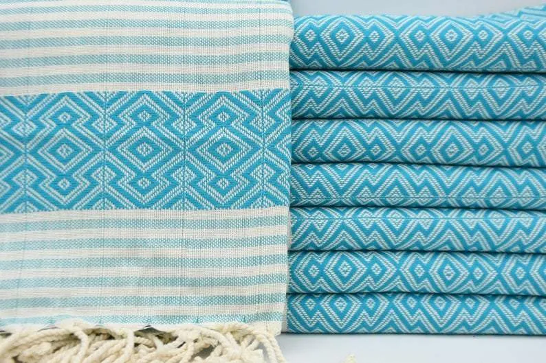 Turquoise Delight Series - 100% Cotton Towels