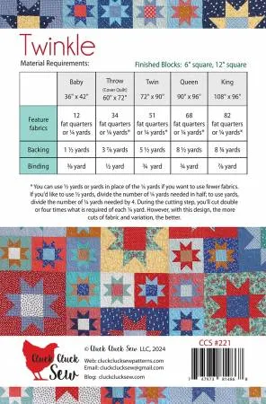 Twinkle Quilt Pattern