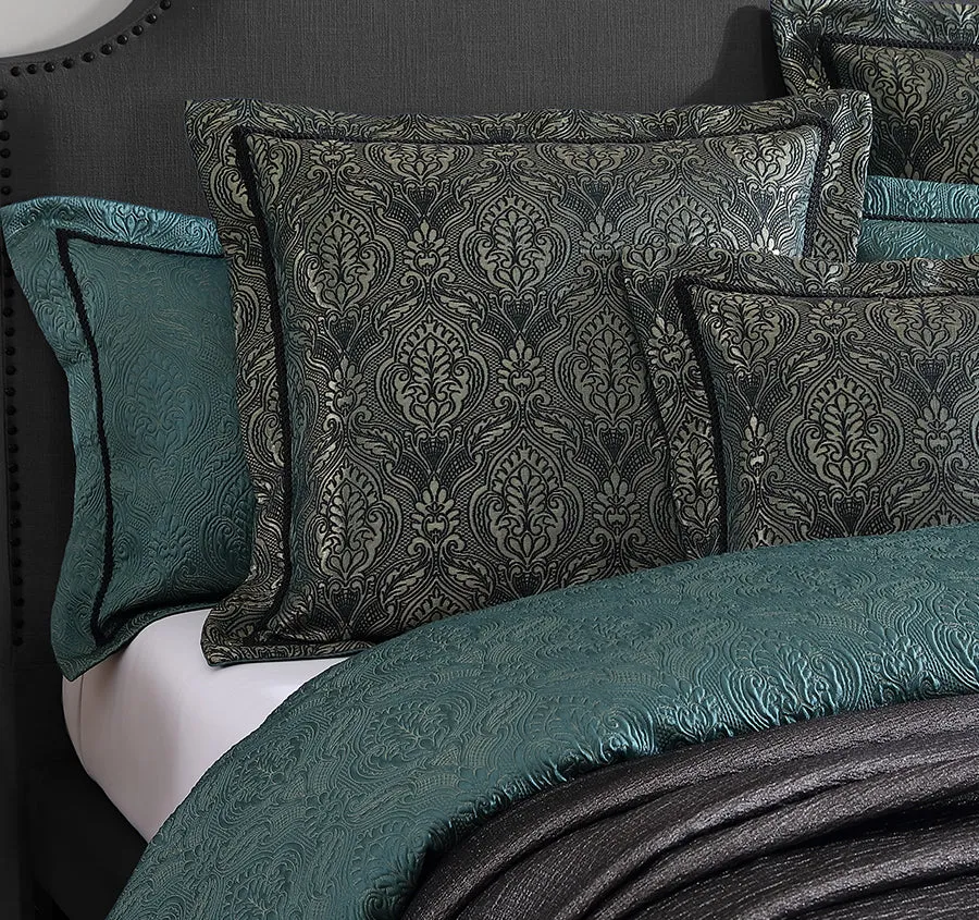 Valencia European Pillowcase Emerald