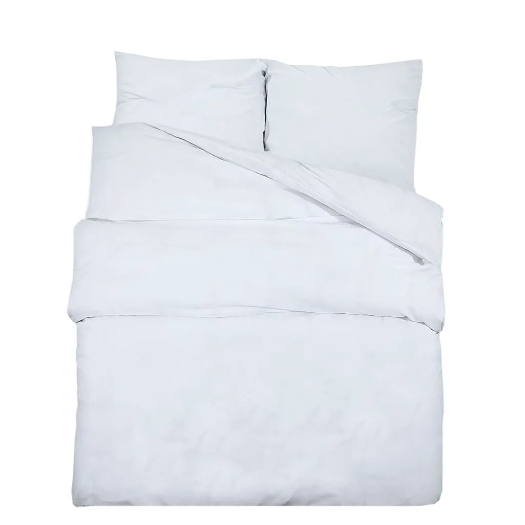 vidaXL Duvet Cover Set White 260x220 cm Light-weight Microfiber