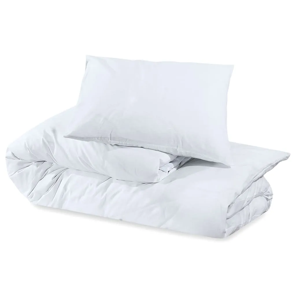 vidaXL Duvet Cover Set White 260x220 cm Light-weight Microfiber