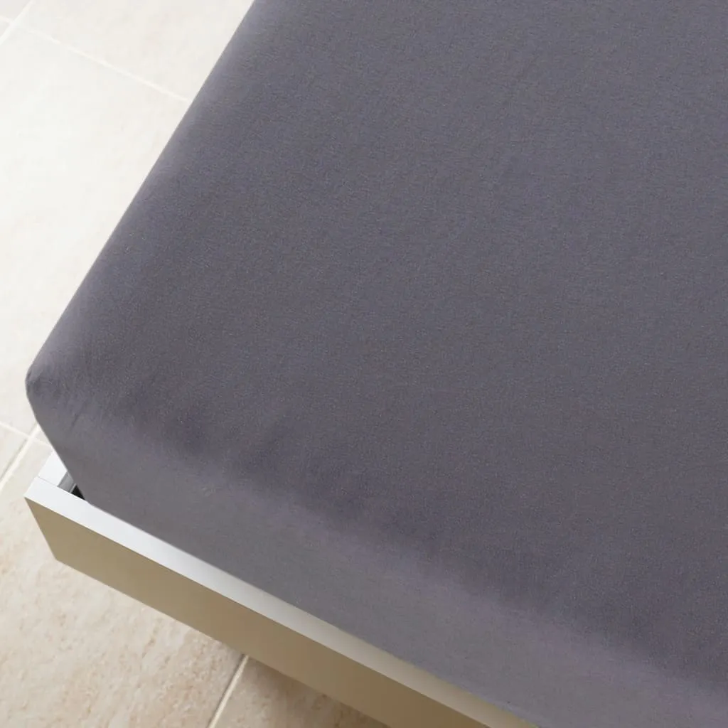 vidaXL Jersey Fitted Sheet Anthracite 180x200 cm Cotton