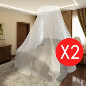 vidaXL Mosquito Net 2 pcs Round 56x325x230 cm