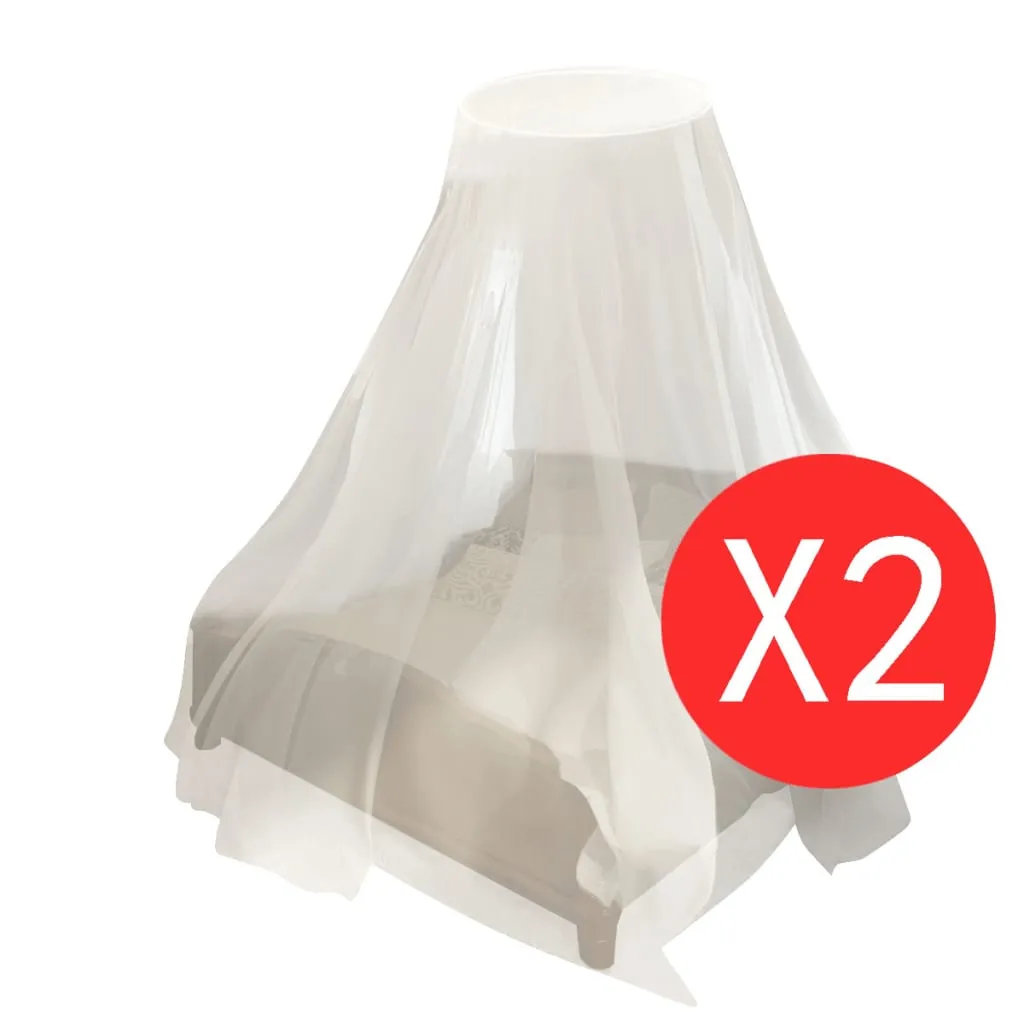 vidaXL Mosquito Net 2 pcs Round 56x325x230 cm