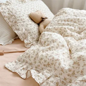 Vintage Ruffle Duvet Cover Set - Camellia