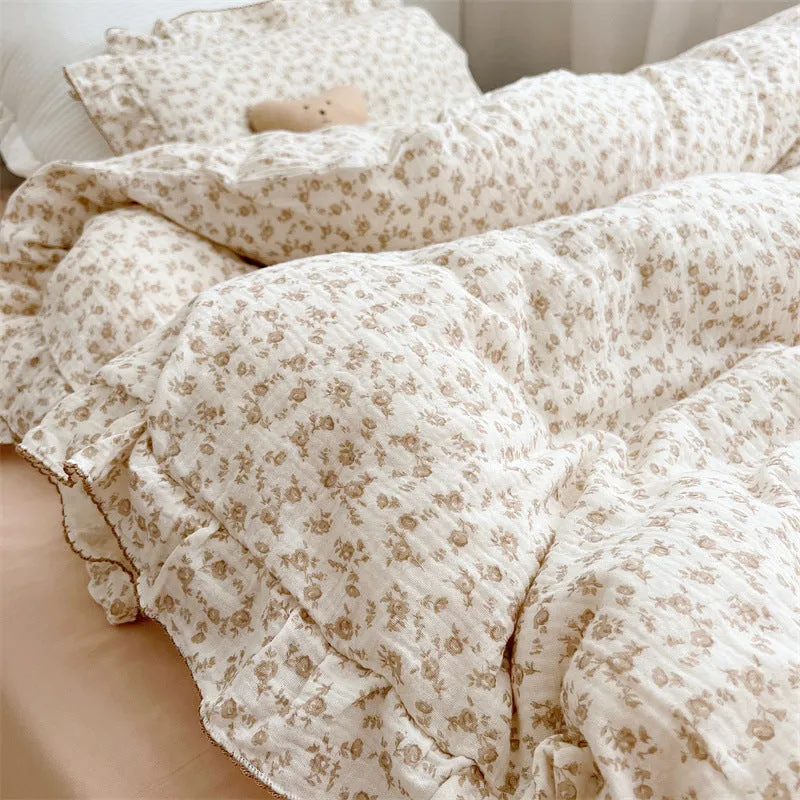 Vintage Ruffle Duvet Cover Set - Camellia