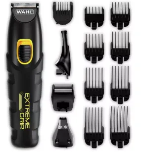 Wahl Extreme Grip 7 in 1 Multigroomer, Beard Trimmer for Men, Nose Hair Trimmer, Men’s Stubble Trimmers, Body Shaver, Male Grooming Set, Body Trimming, Grooming Set- Black