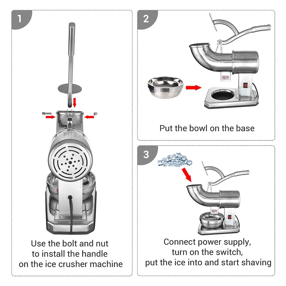 WeChef Electric Ice Shaver Machine Snow Cone Maker