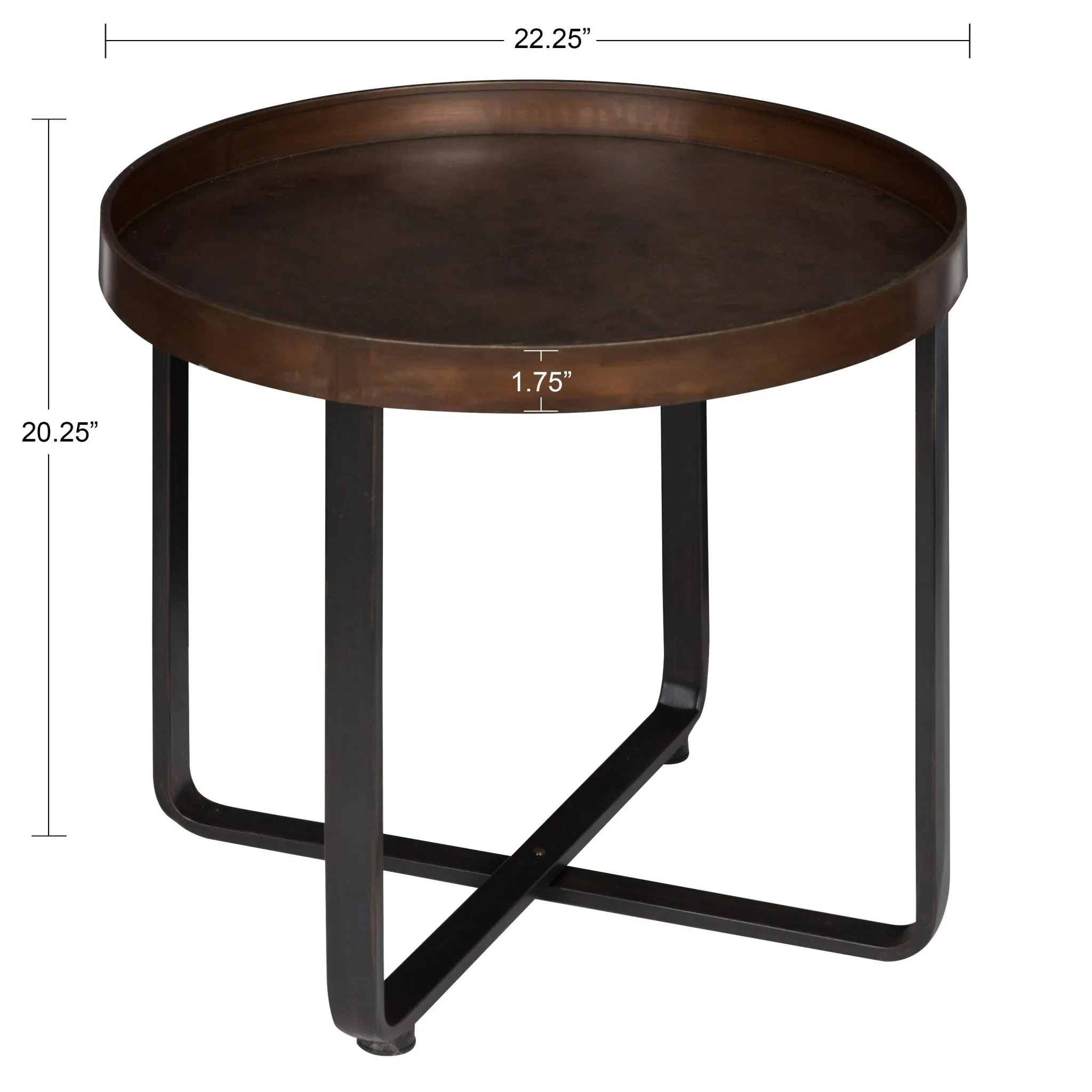 Zabel Round Metal End Table